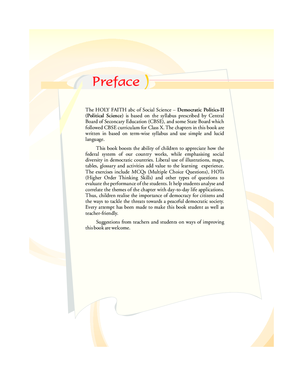 Holy Faith ABC Of Social Science Political Science For Class-10 - Page 4