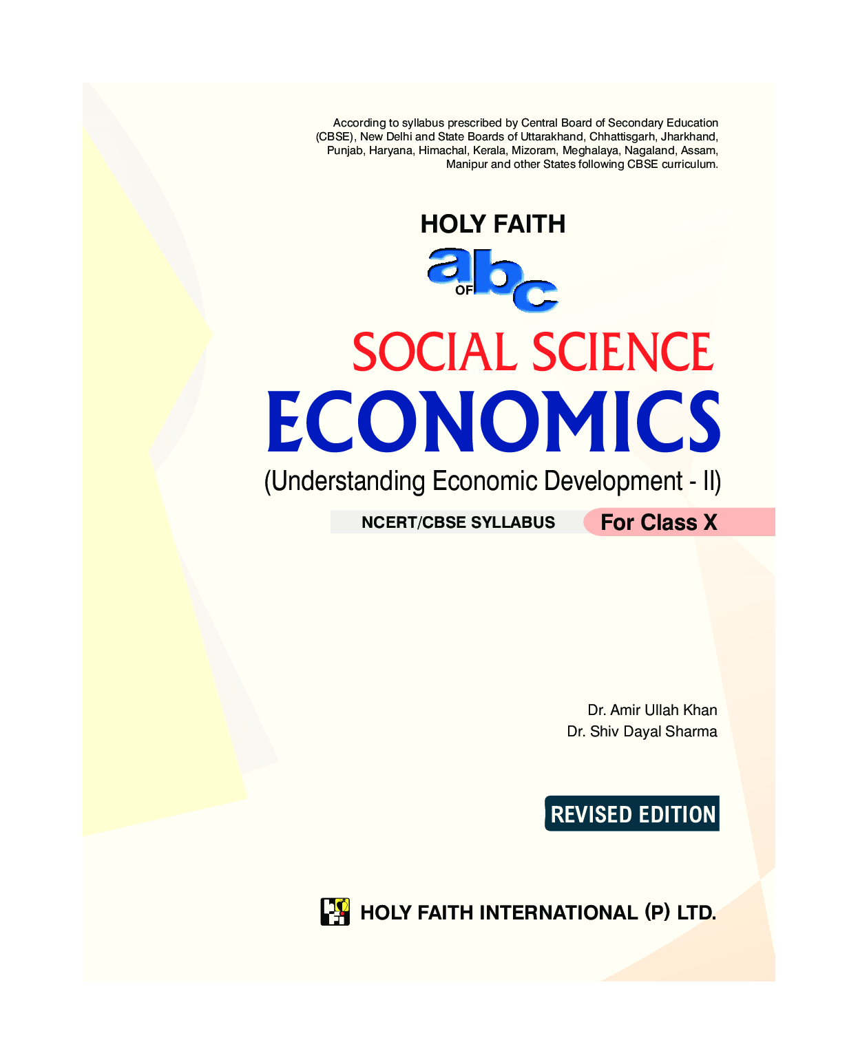 Holy Faith ABC Of Social Science Economics For Class-10 - Page 2