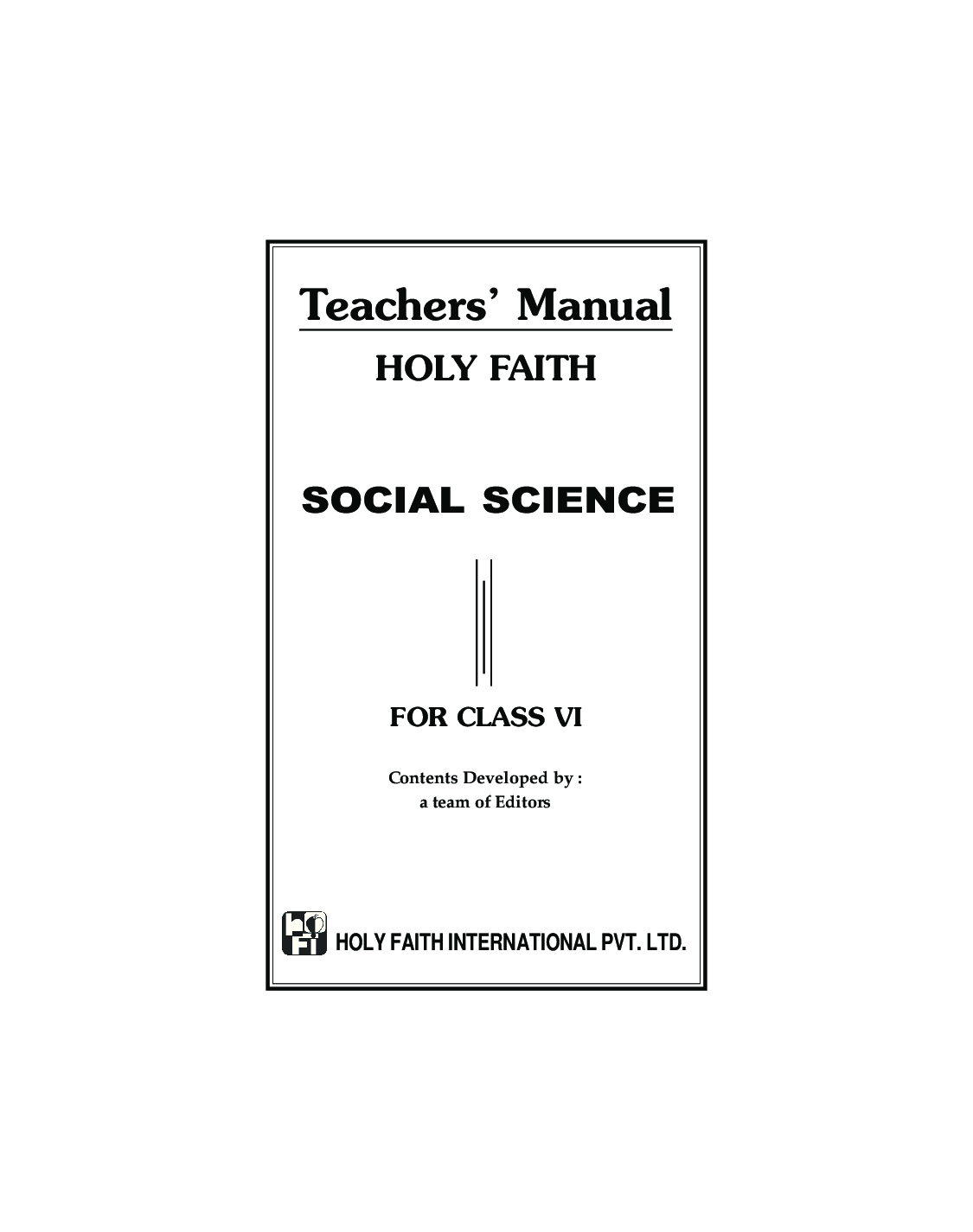 Holy Faith ABC Of Teacher’s Manual Social Science For Class-6 - Page 2