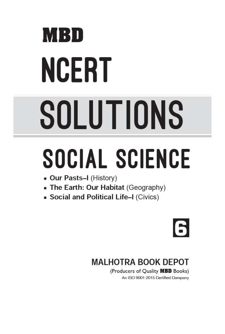 MBD NCERT Solutions Social Science For Class-6 - Page 3