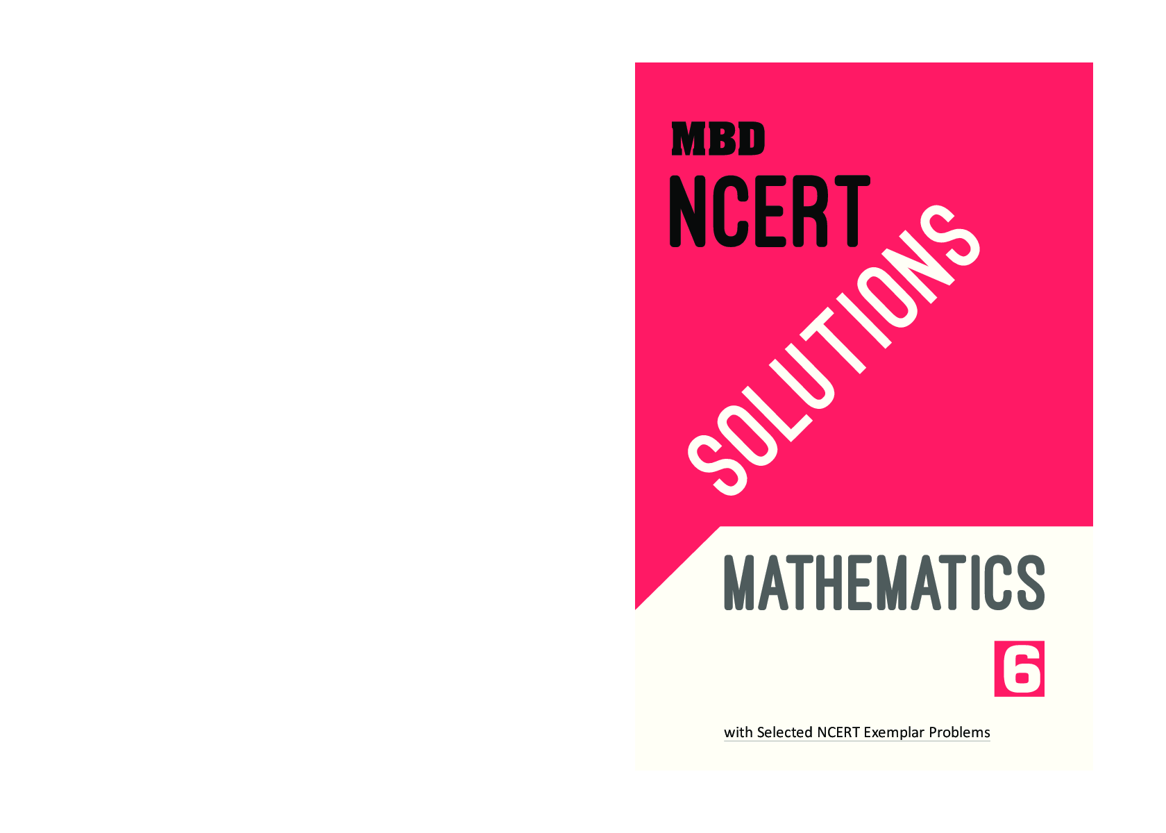 MBD NCERT Solutions Mathematics For Class-6 - Page 1
