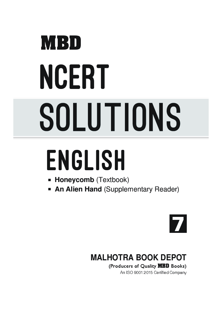 MBD NCERT Solutions English For Class-7 - Page 3
