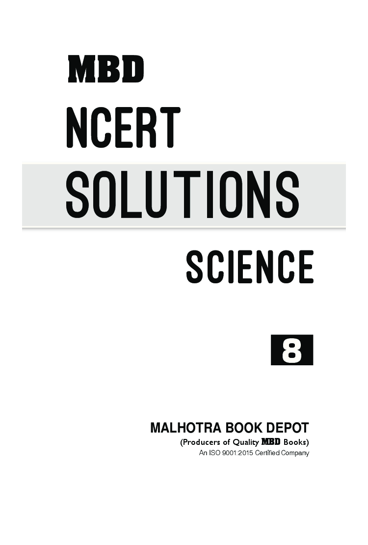 MBD NCERT Solutions Science For Class-8 - Page 3