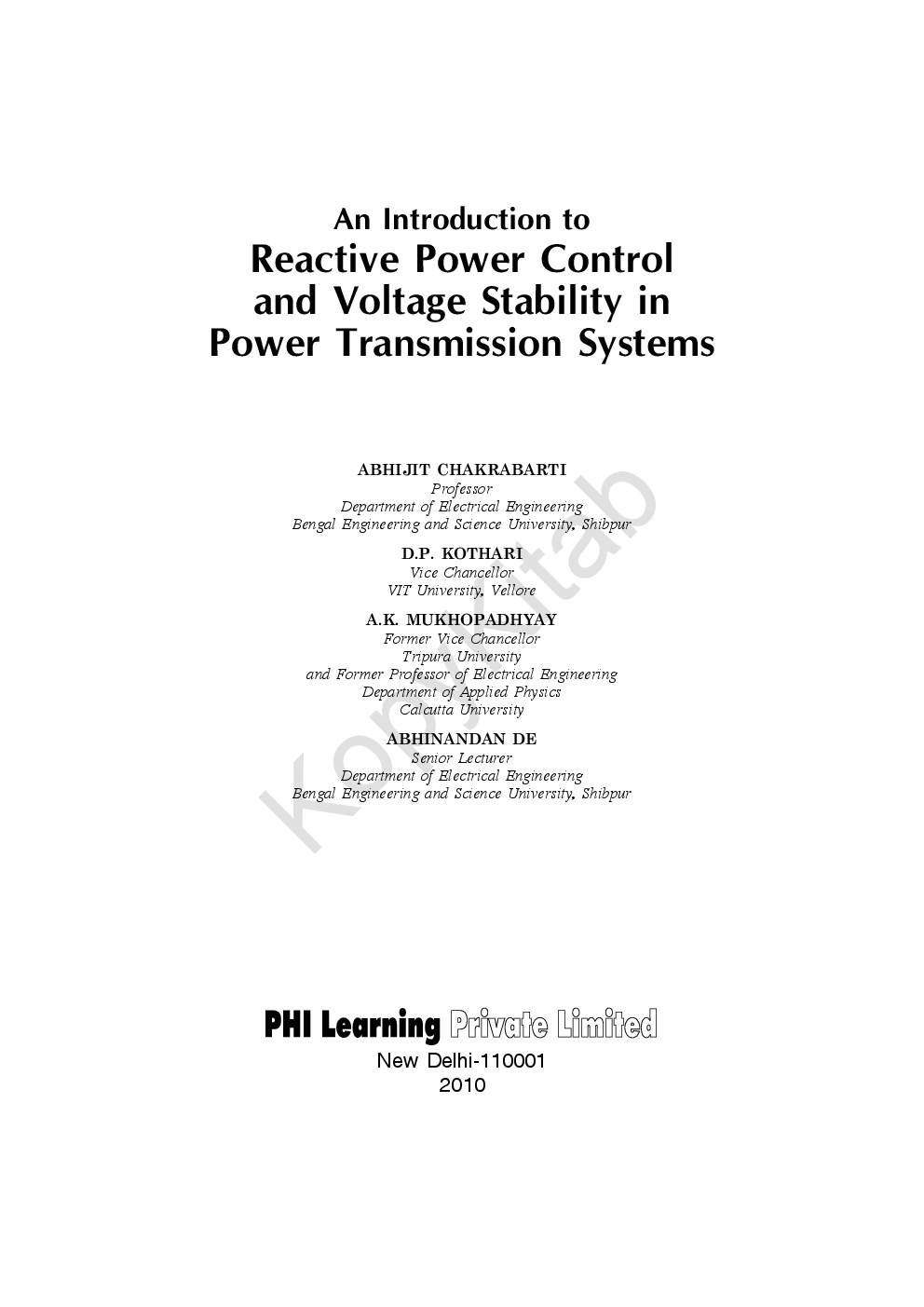 An Introduction To Reactive Power Control And Voltage Stability In Power Transmission Systems - Page 2