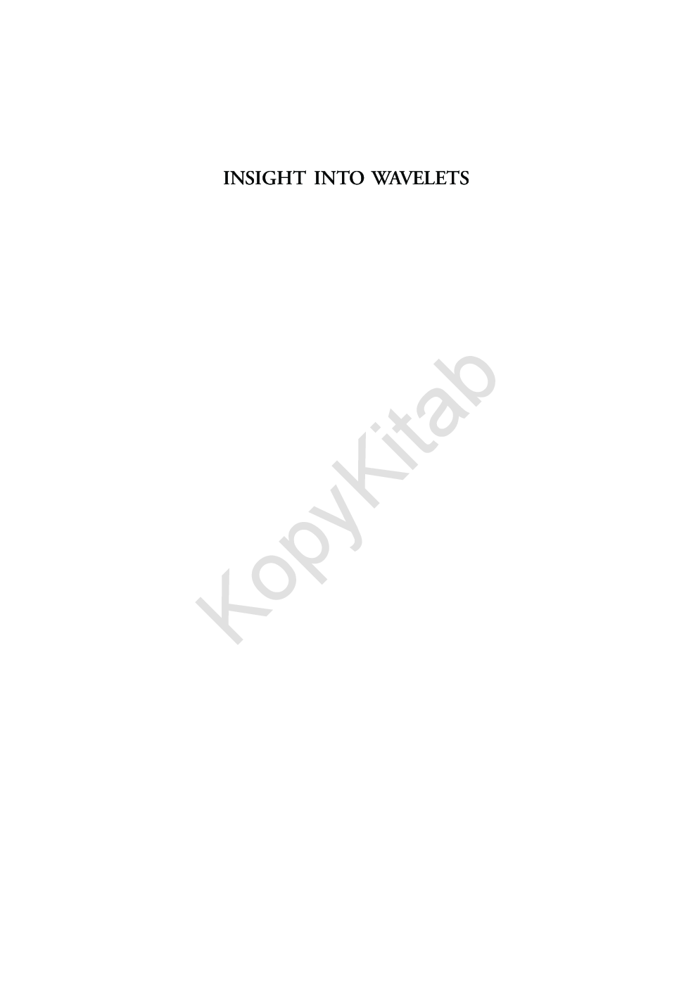 Insight Into Wavelets - From Theory To Practice - Page 2