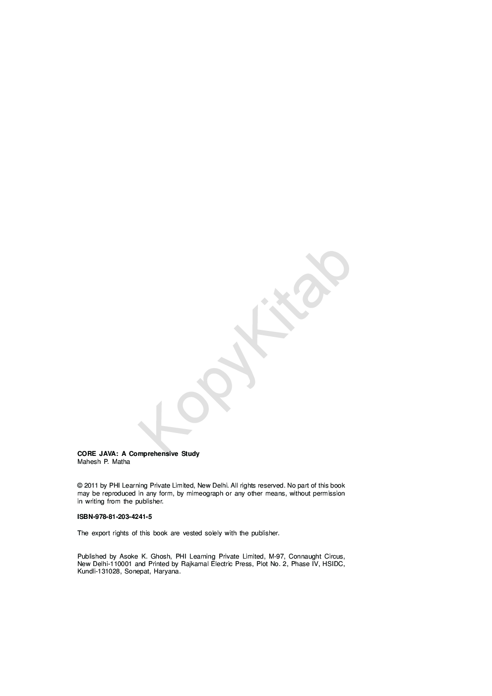 Core Java : A Comprehensive Study - Page 5