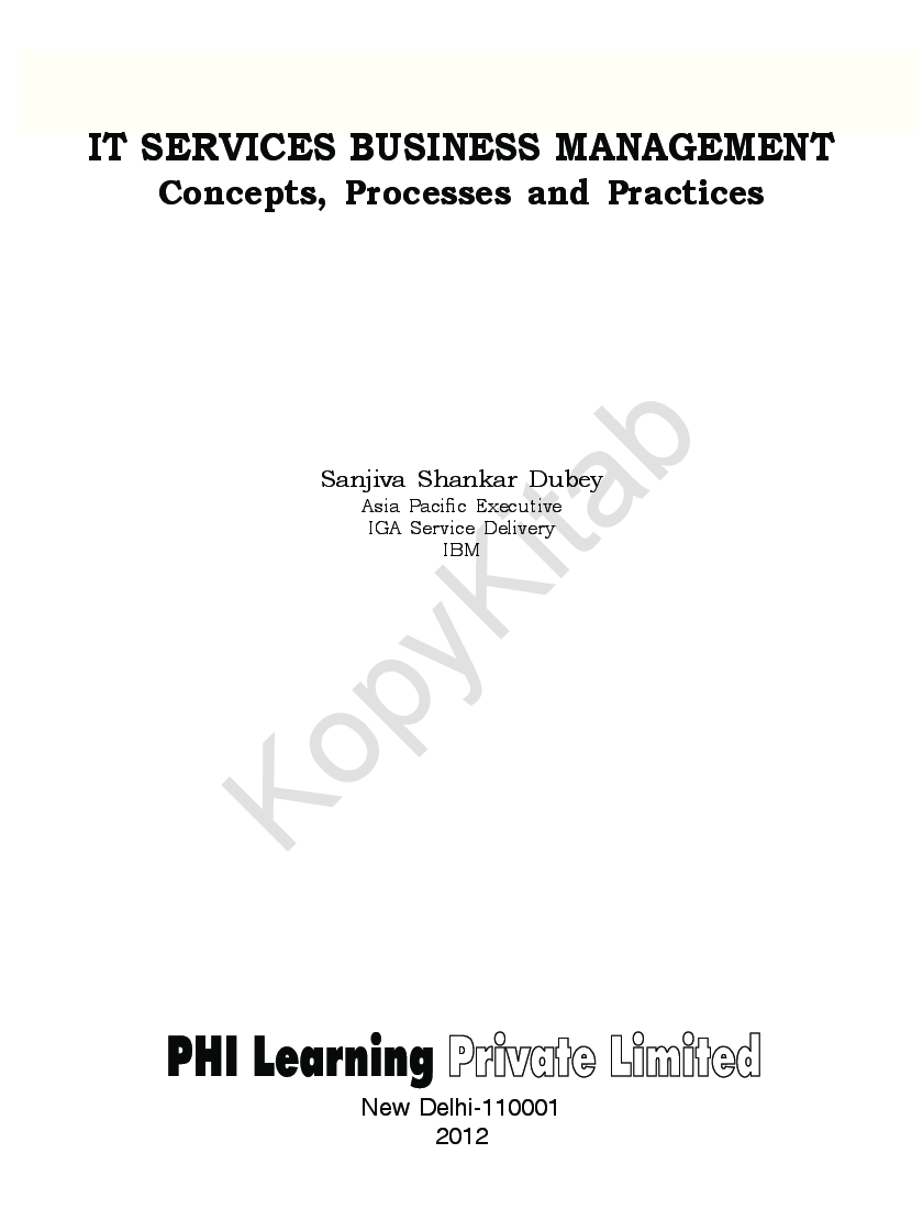 IT Services Business Management Concepts, Processes And Practices - Page 4