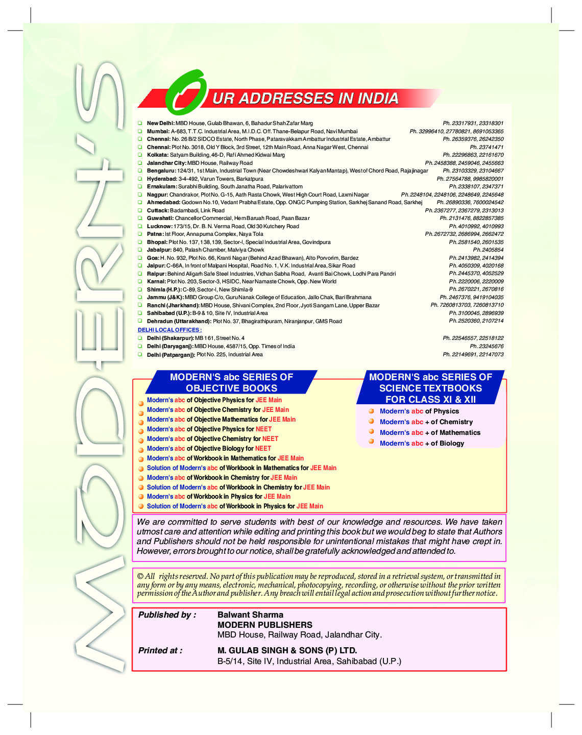 Modern ABC Of Objective Physics Part-I (JEE-Main) For 2019 - Page 3