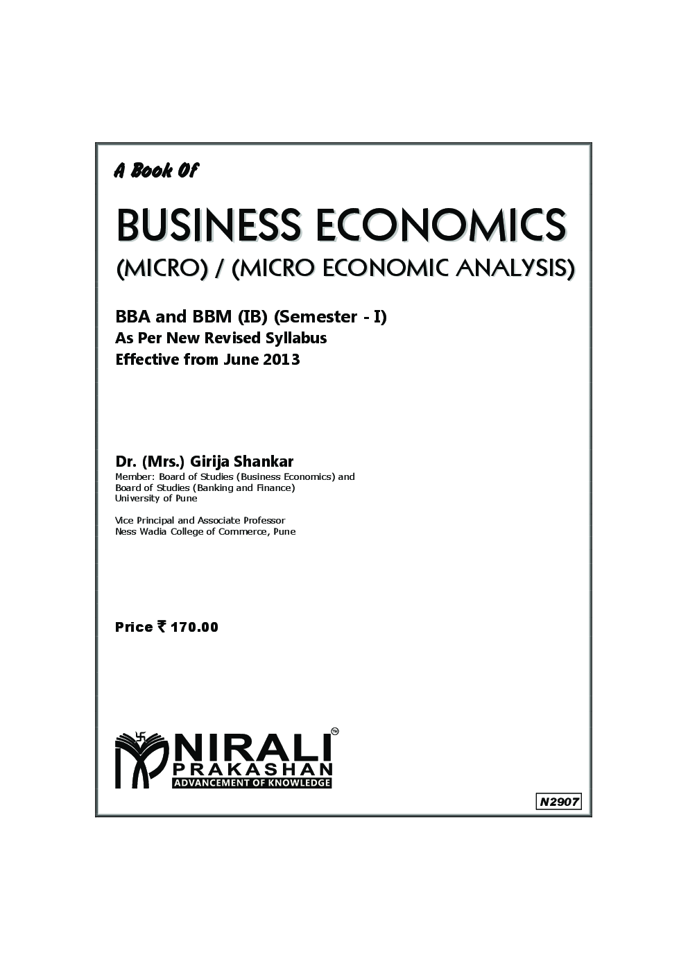 Business Economics (Micro) / (Micro Economic Analysis) - Page 2