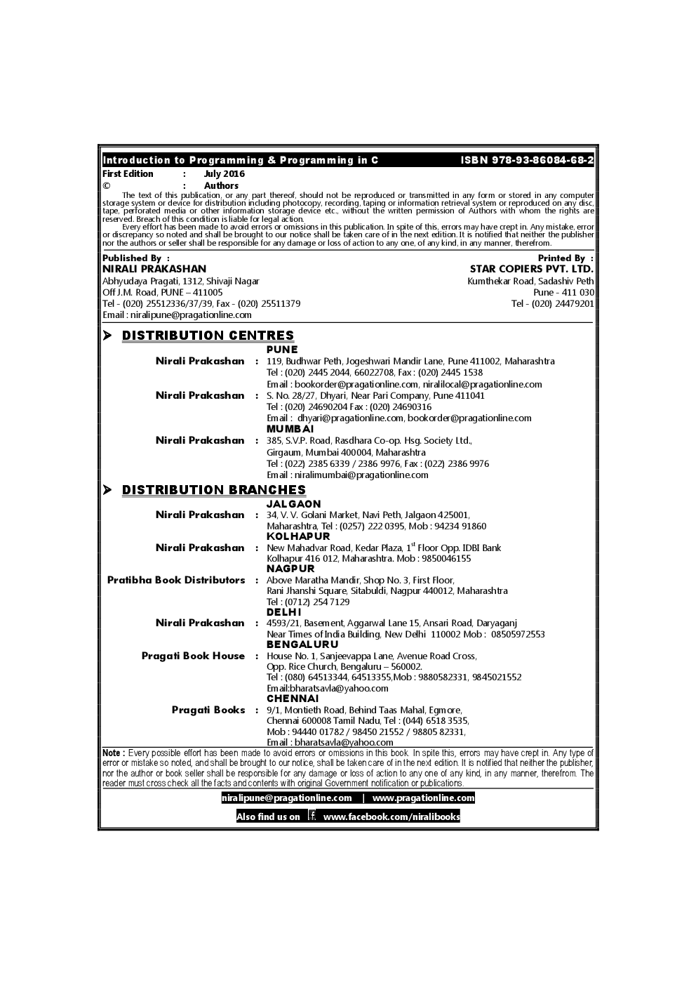 Introduction To Programming And Programming In C - Page 3