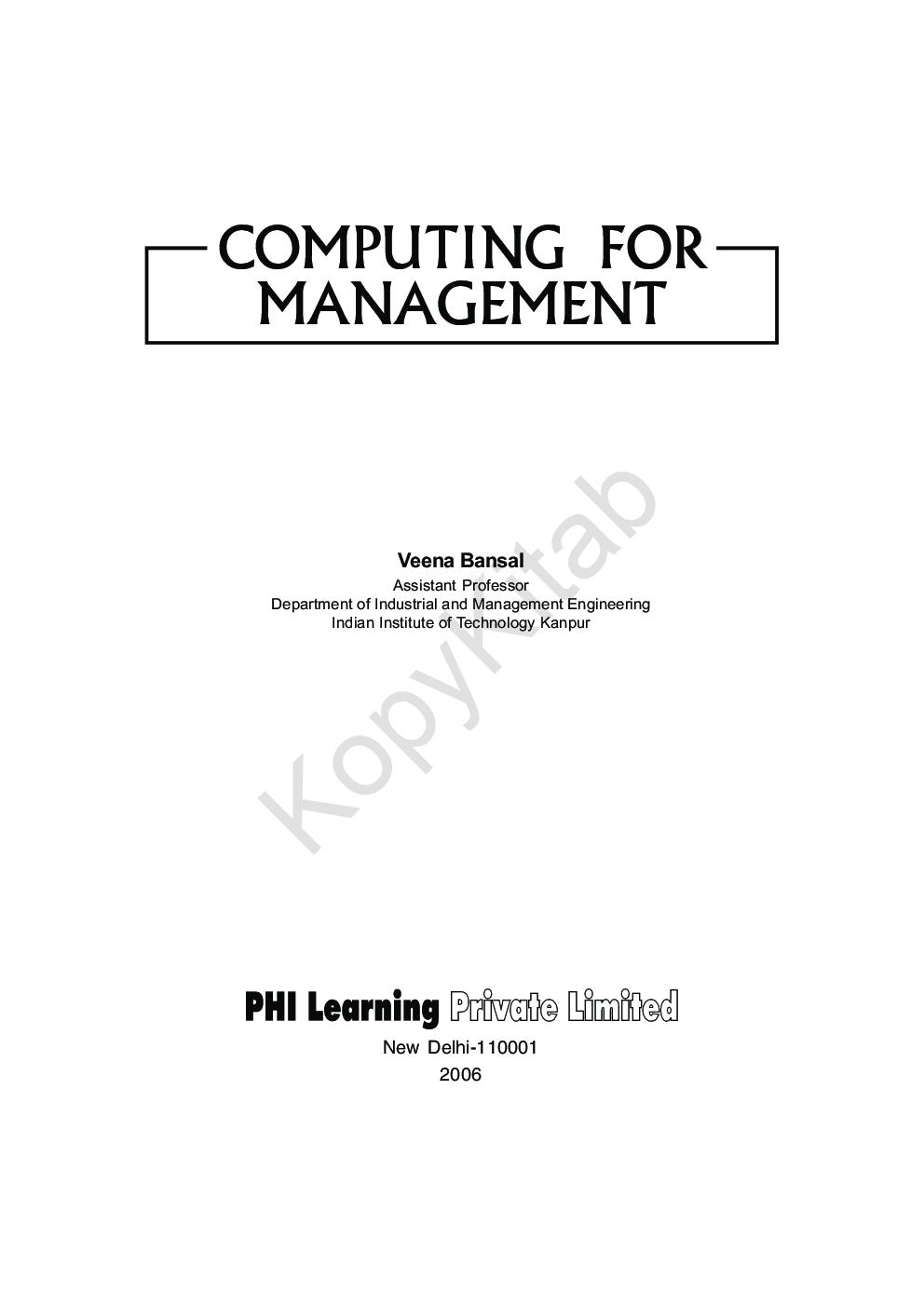 Computing For Management - Page 2