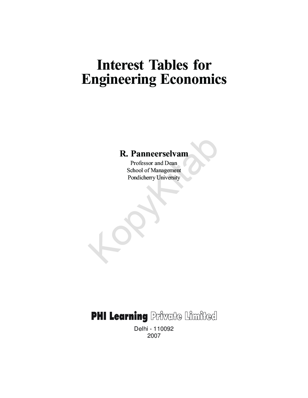 Interest Tables For Engineering Economics - Page 2