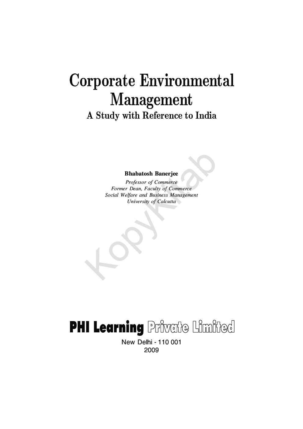 Corporate Environmental Management : A Study With Reference To India - Page 3