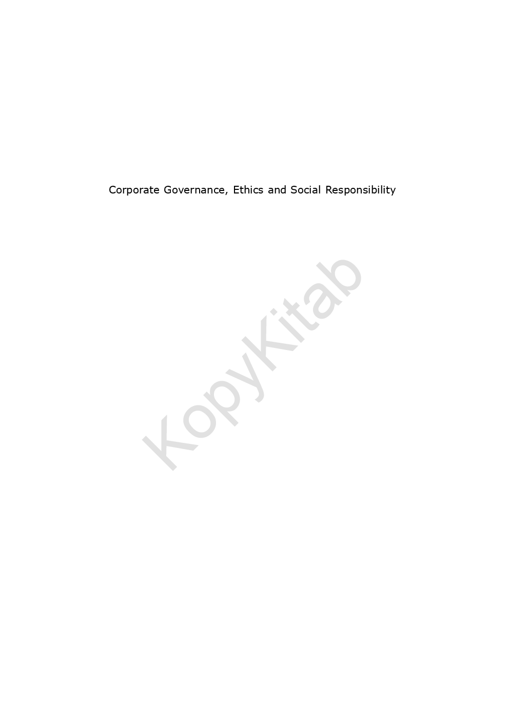 Corporate Governance, Ethics And Social Responsibility - Page 2