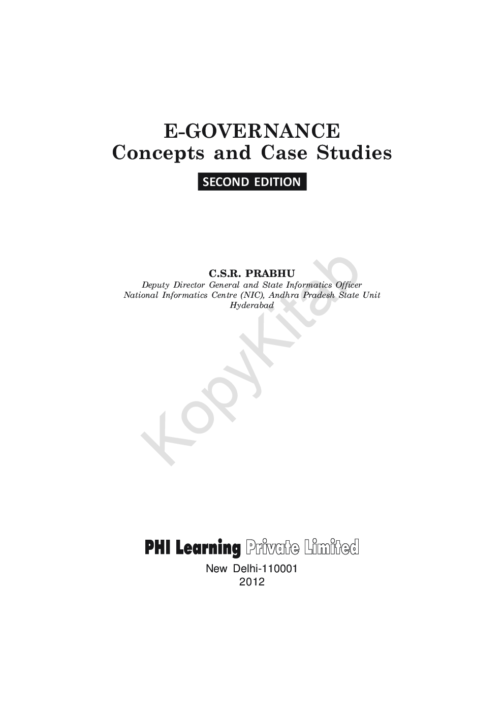 E-Governance: Concepts And Case Studies - Page 4