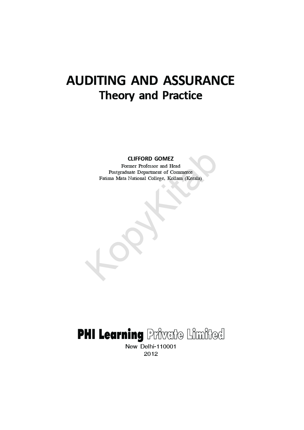 Auditing And Assurance: Theory And Practice - Page 4