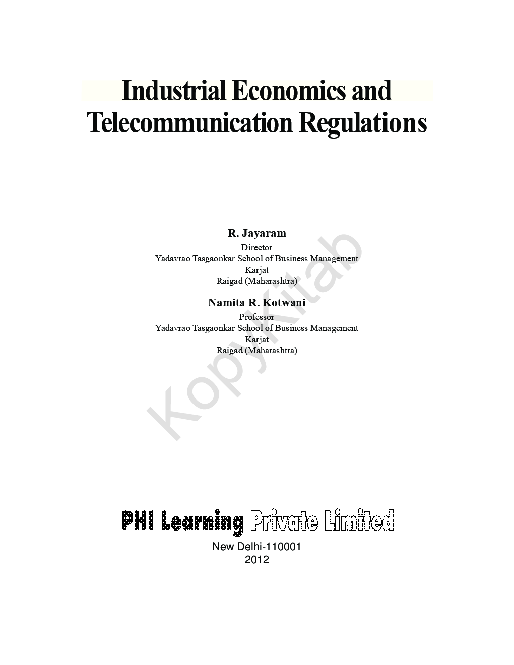 Industrial Economics And Telecommunication Regulations - Page 4