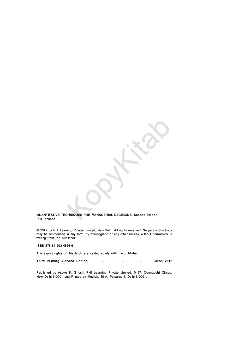 Quantitative Techniques For Managerial Decisions - Page 3