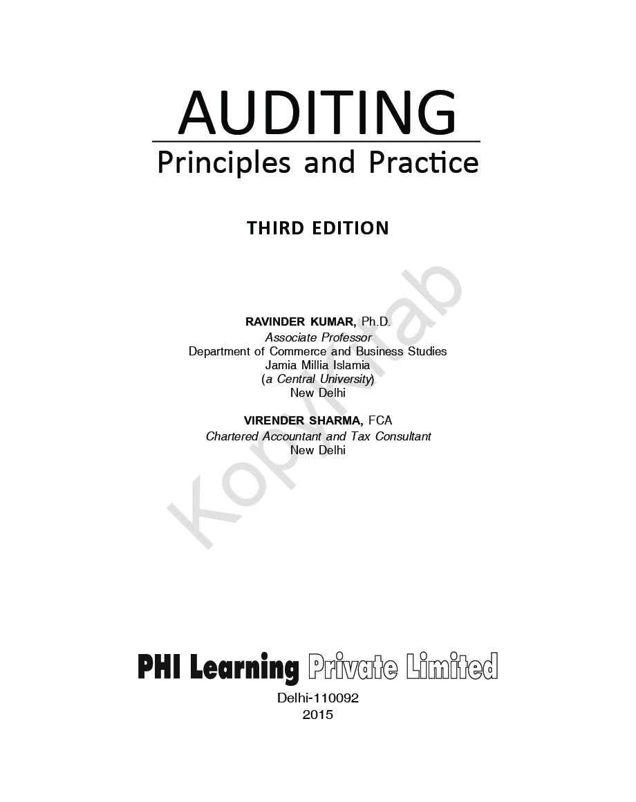 Auditing: Principles And Practice - Page 2
