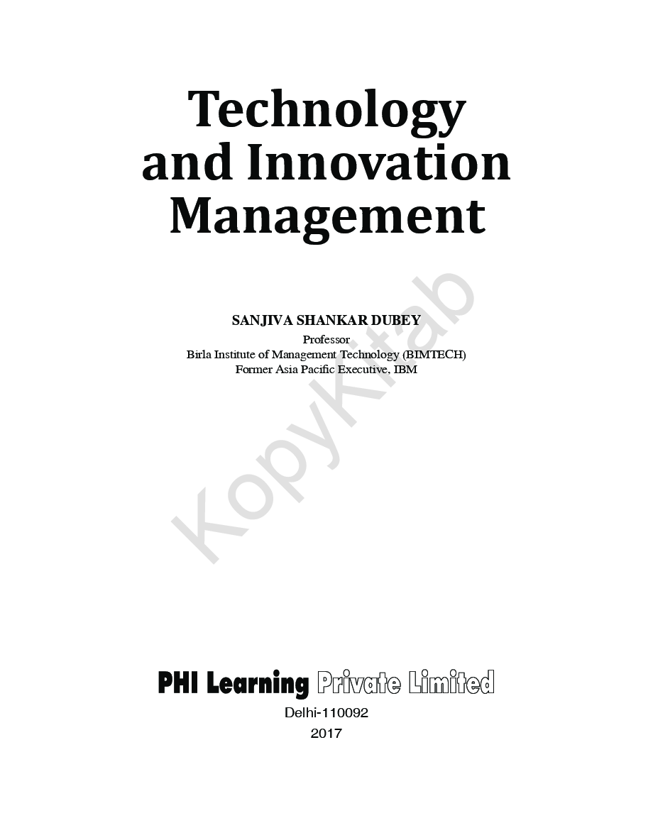 Technology And Innovation Management - Page 4