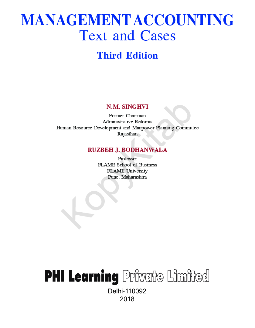 Management Accounting: Text And Cases - Page 4
