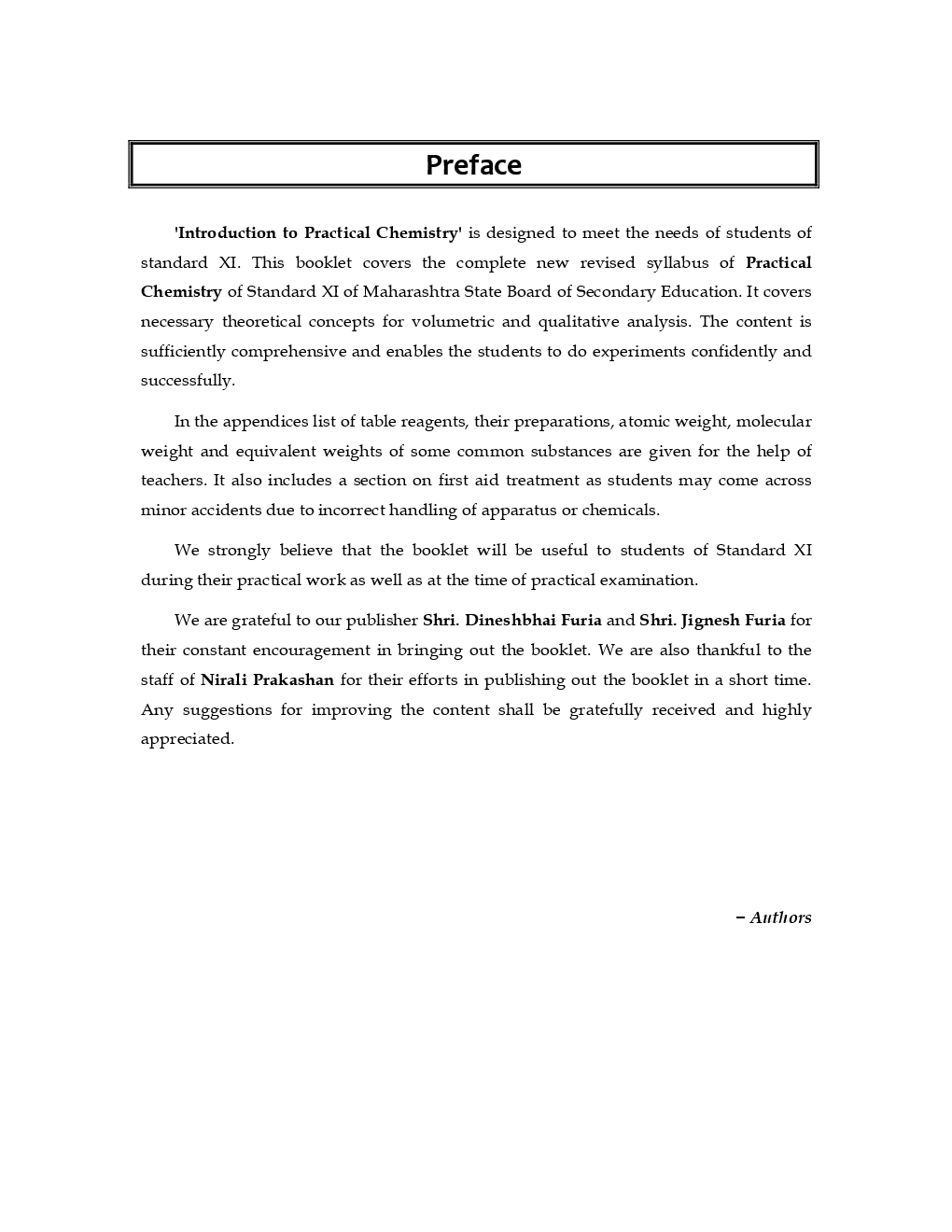 Practical Chemistry For Class XI - Page 4