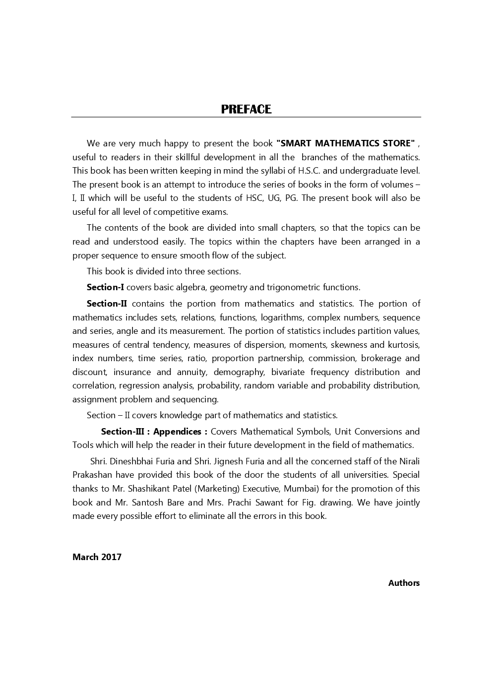 Smart Mathematics Store (Volume-I) For Class XI & XII - Page 5