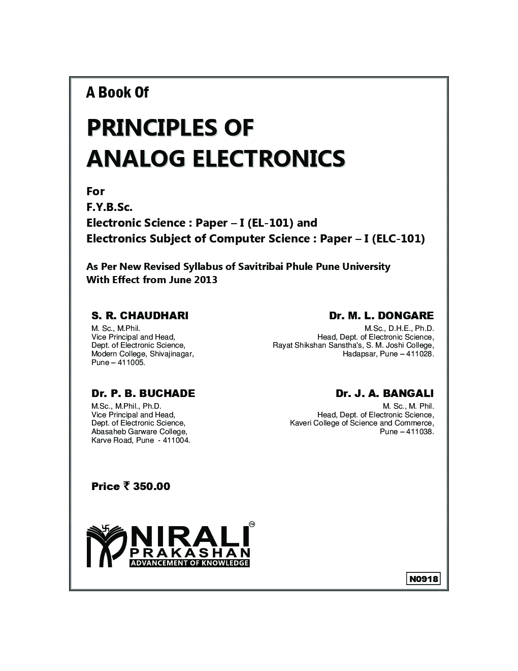 Principles Of Analog Electronics - Page 2