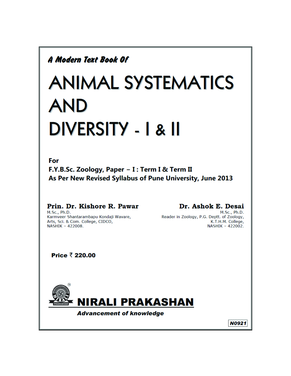 Animal Systematics And Diversity - I & II - Page 2