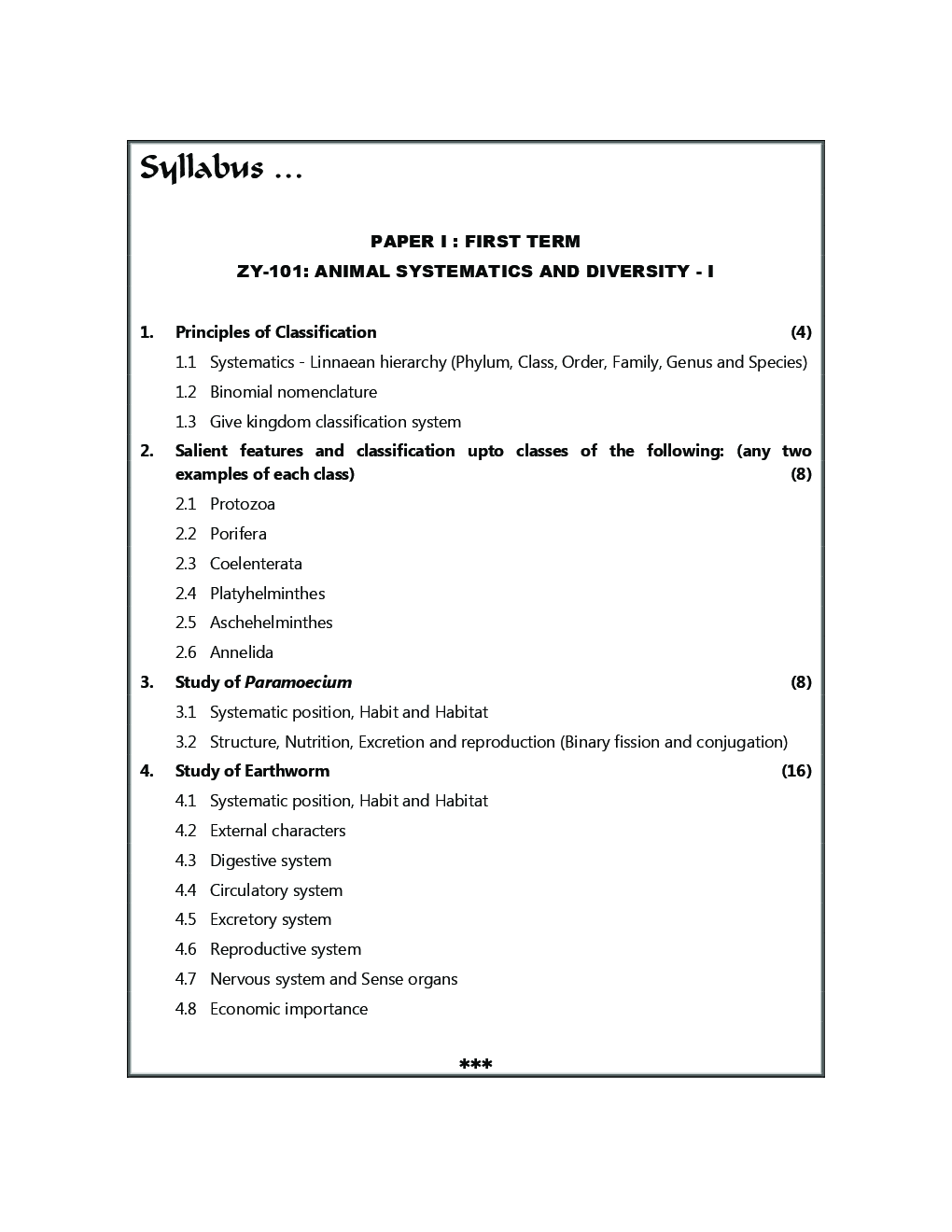 Animal Systematics And Diversity - I & II - Page 5