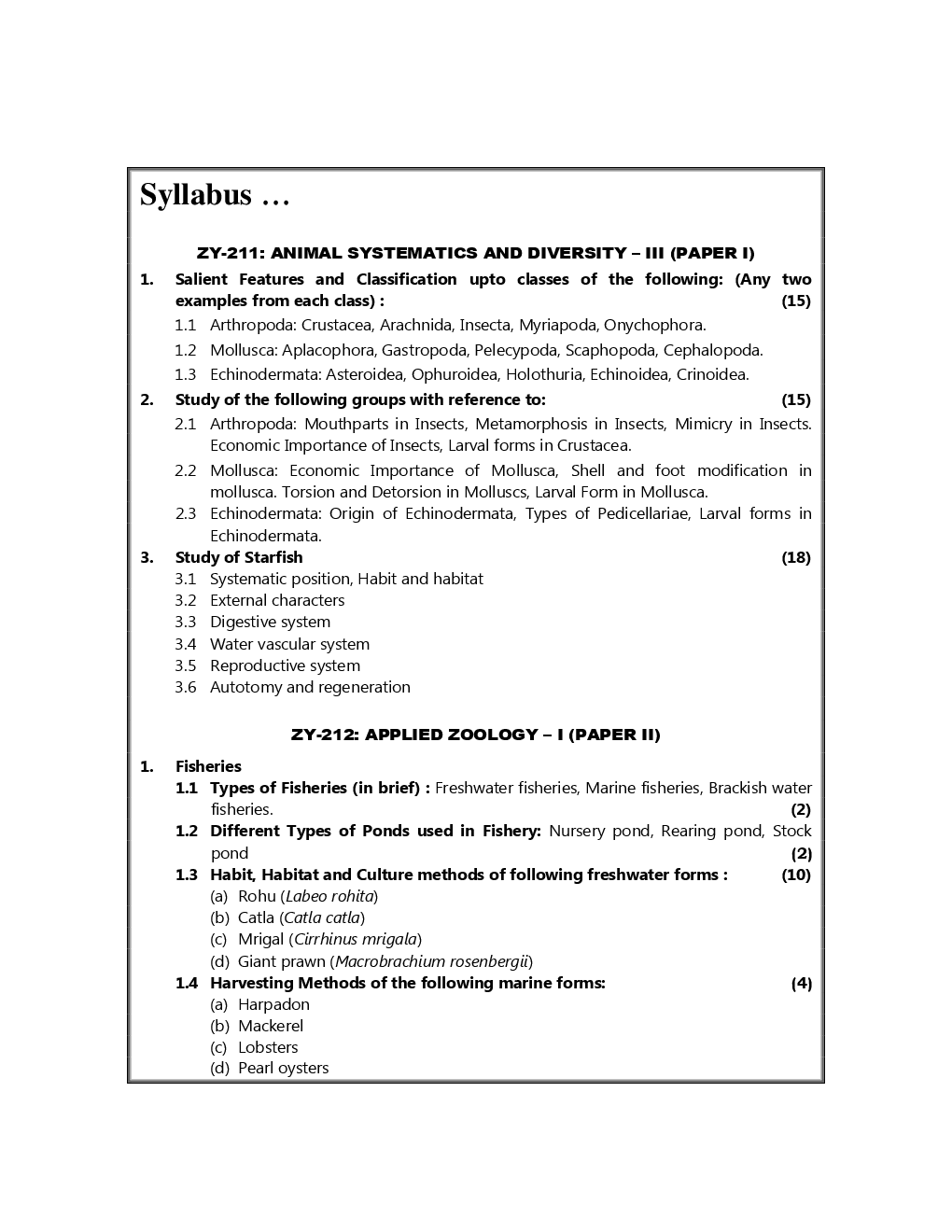 Animal Systematics And Diversity - III And Applied Zoology - I - Page 5
