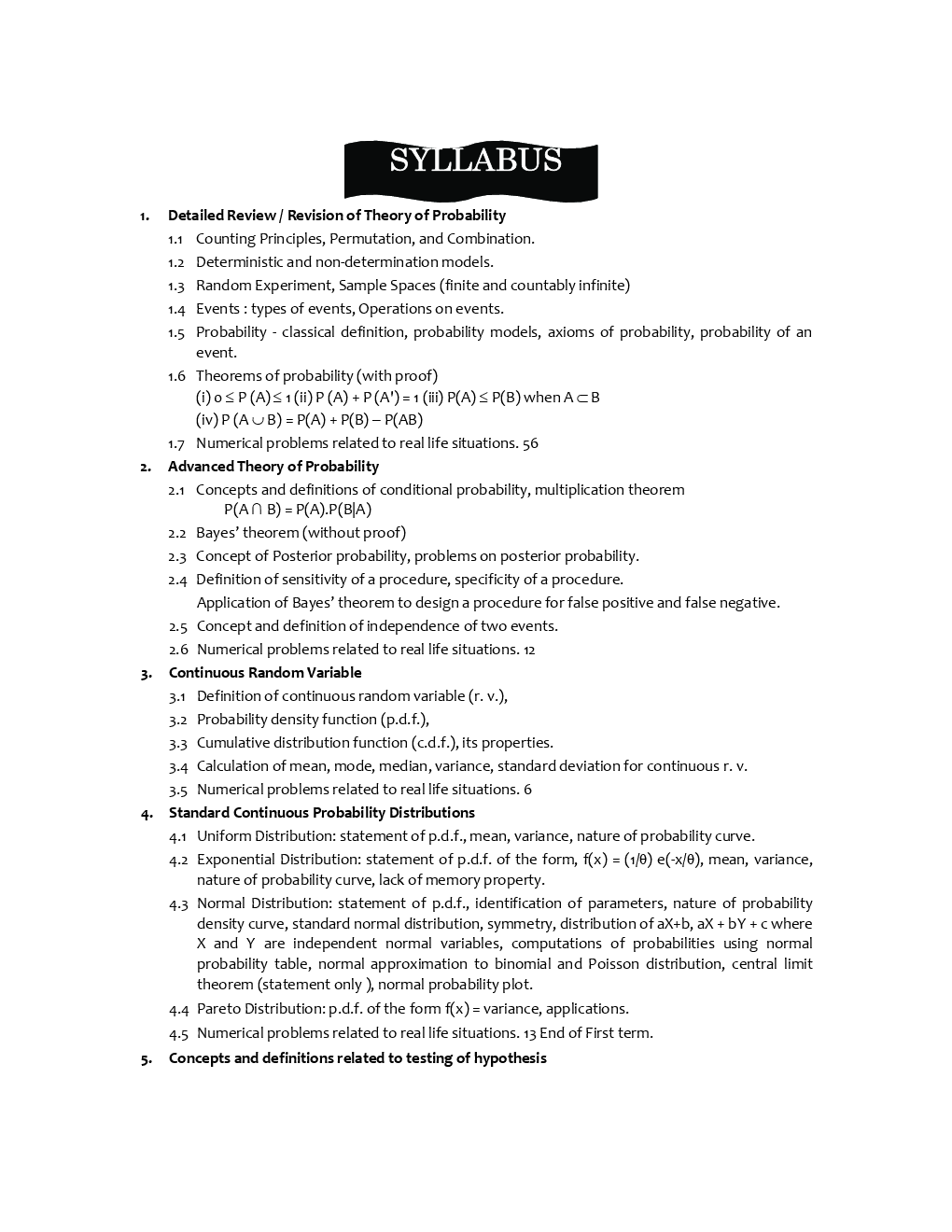 A Book Of Summary Of Results And Problems: Statistical Methods II - Page 5
