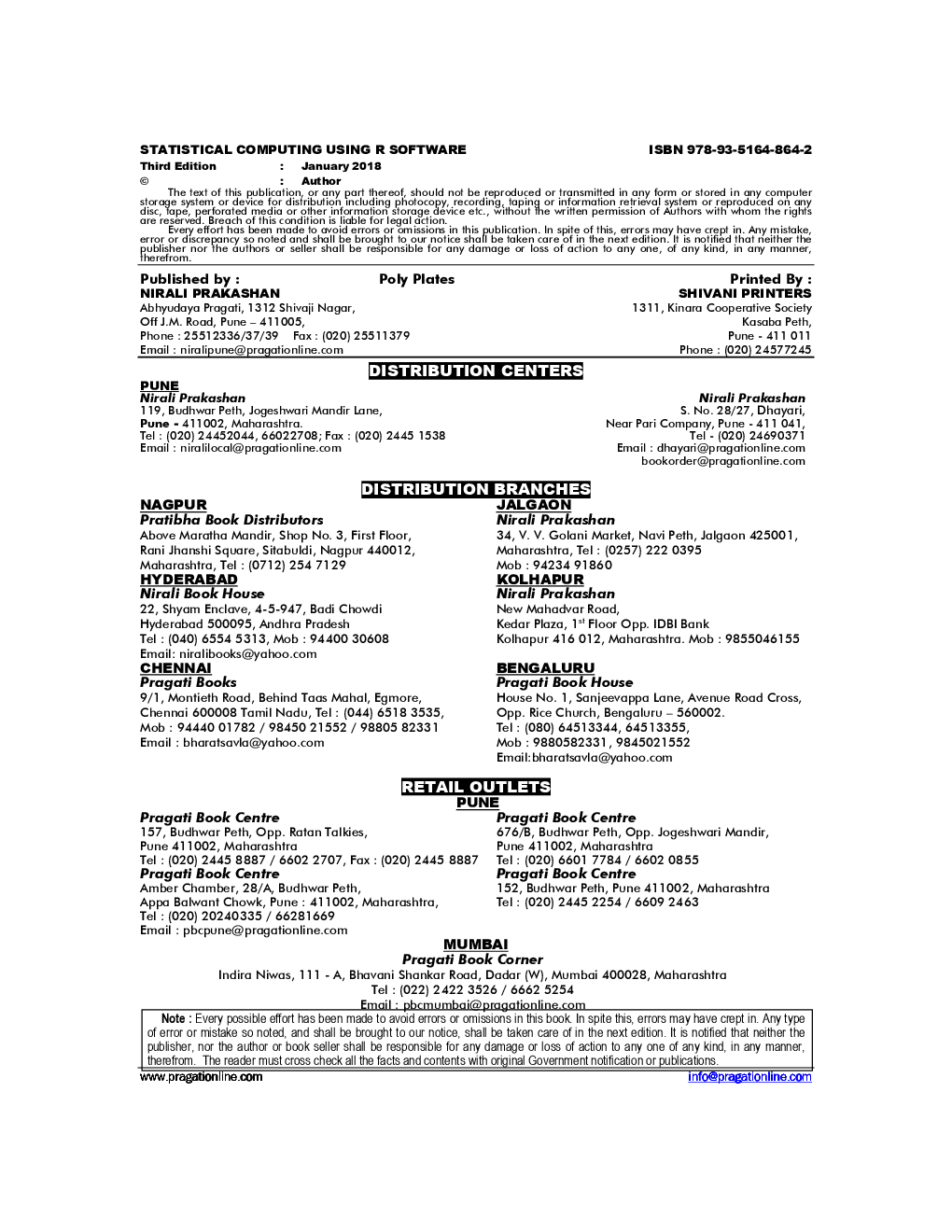 Statistical Computing Using R Software - Page 3