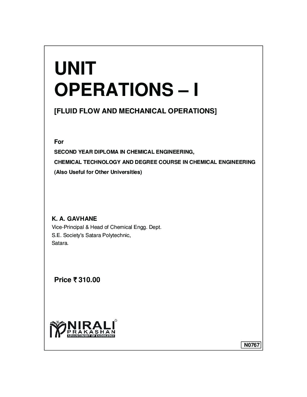 Unit Operations - I (Fluid Flow And Mechanical Operations) - Page 2