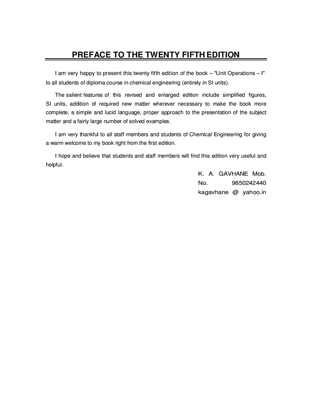 Unit Operations - I (Fluid Flow And Mechanical Operations) - Page 5