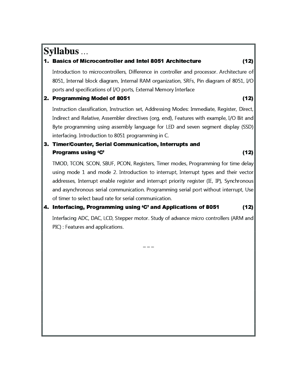 The 8051 Architecture, Interfacing And Programming - Page 5