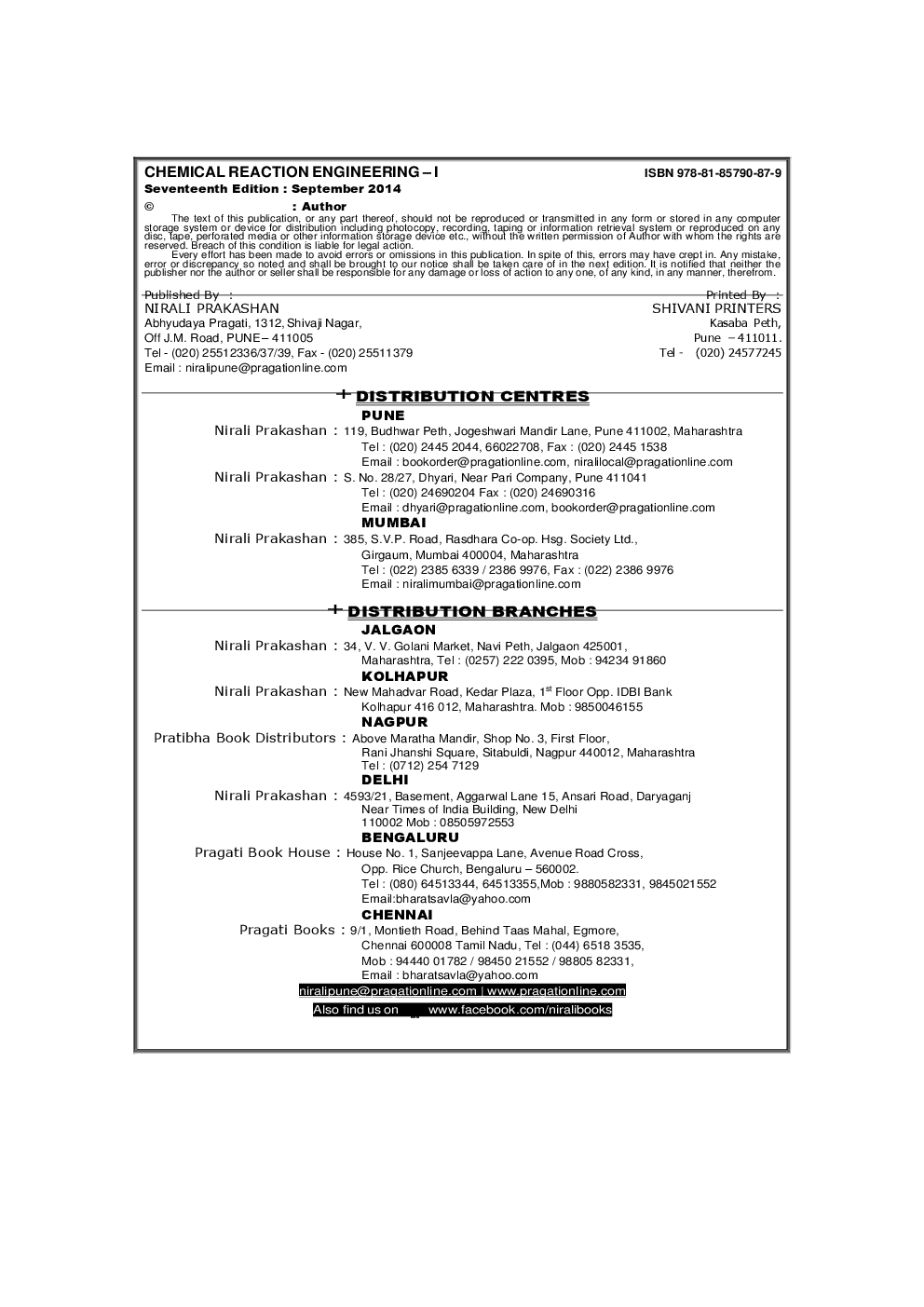 Chemical Reaction Engineering - I - Page 3