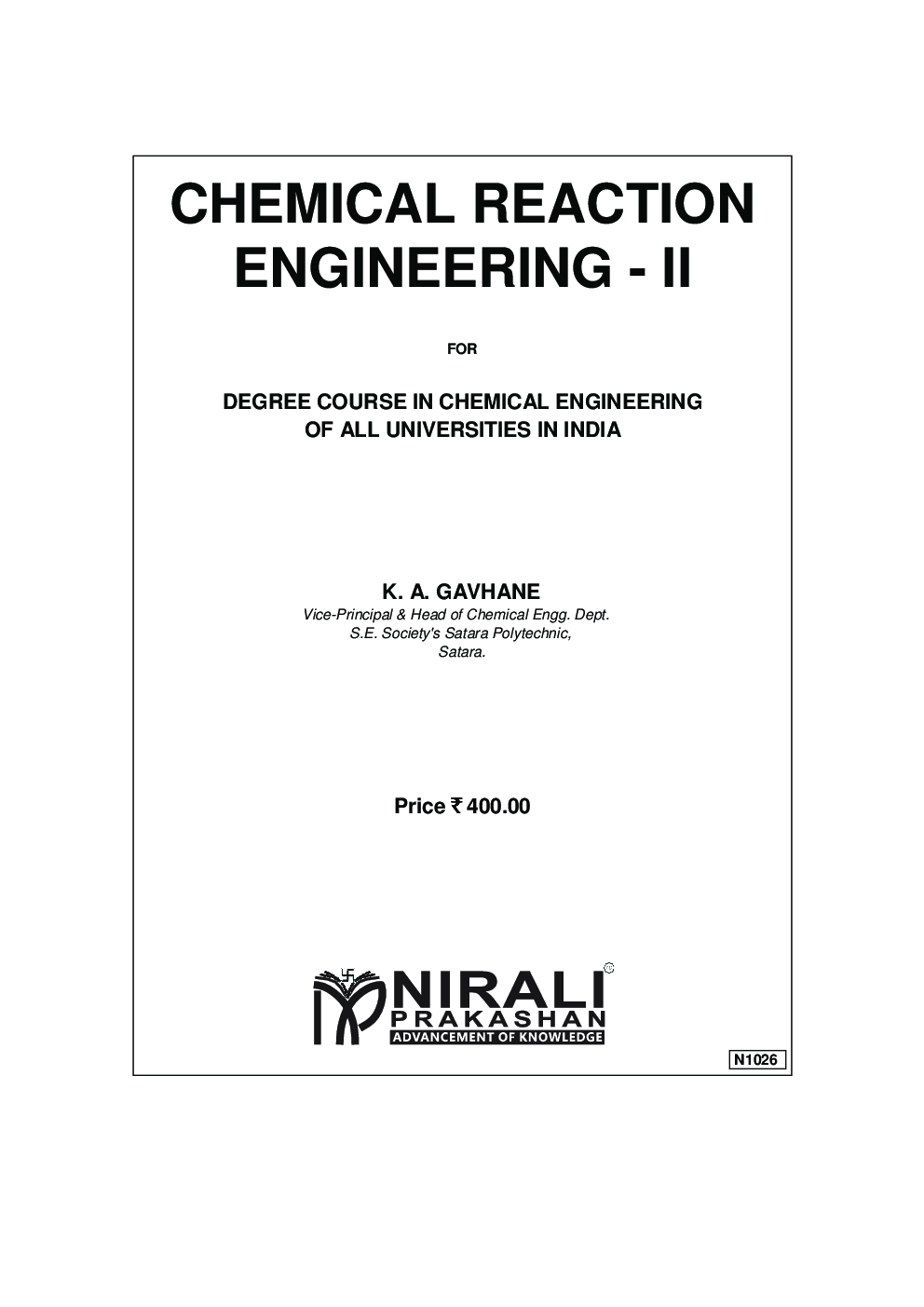 Chemical Reaction Engineering - II - Page 2