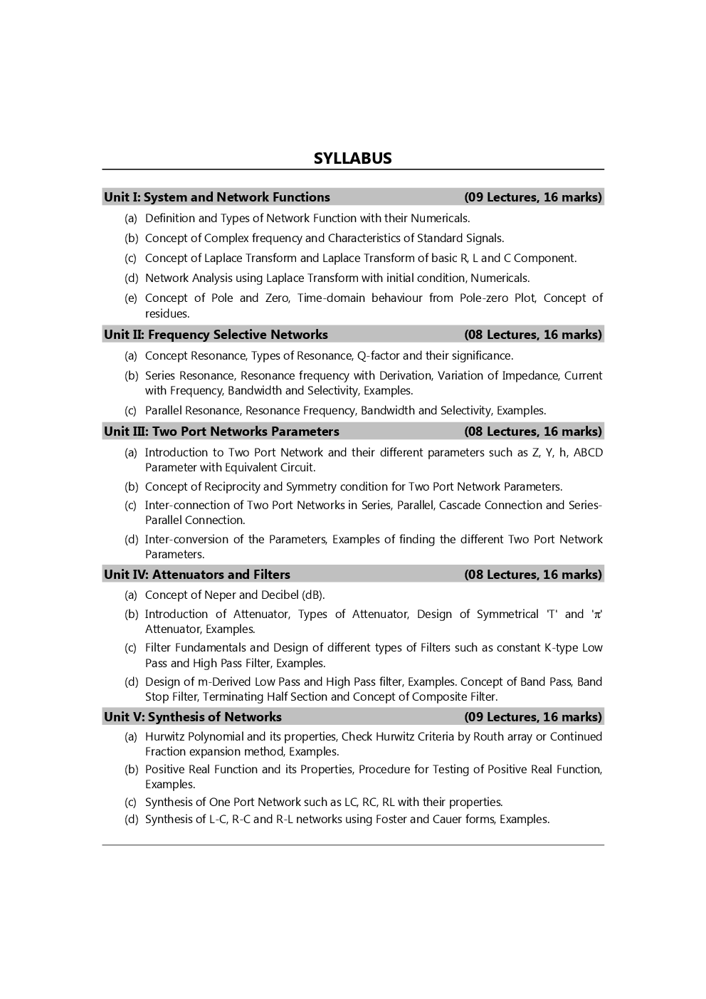 Network Analysis And Synthesis - Page 5