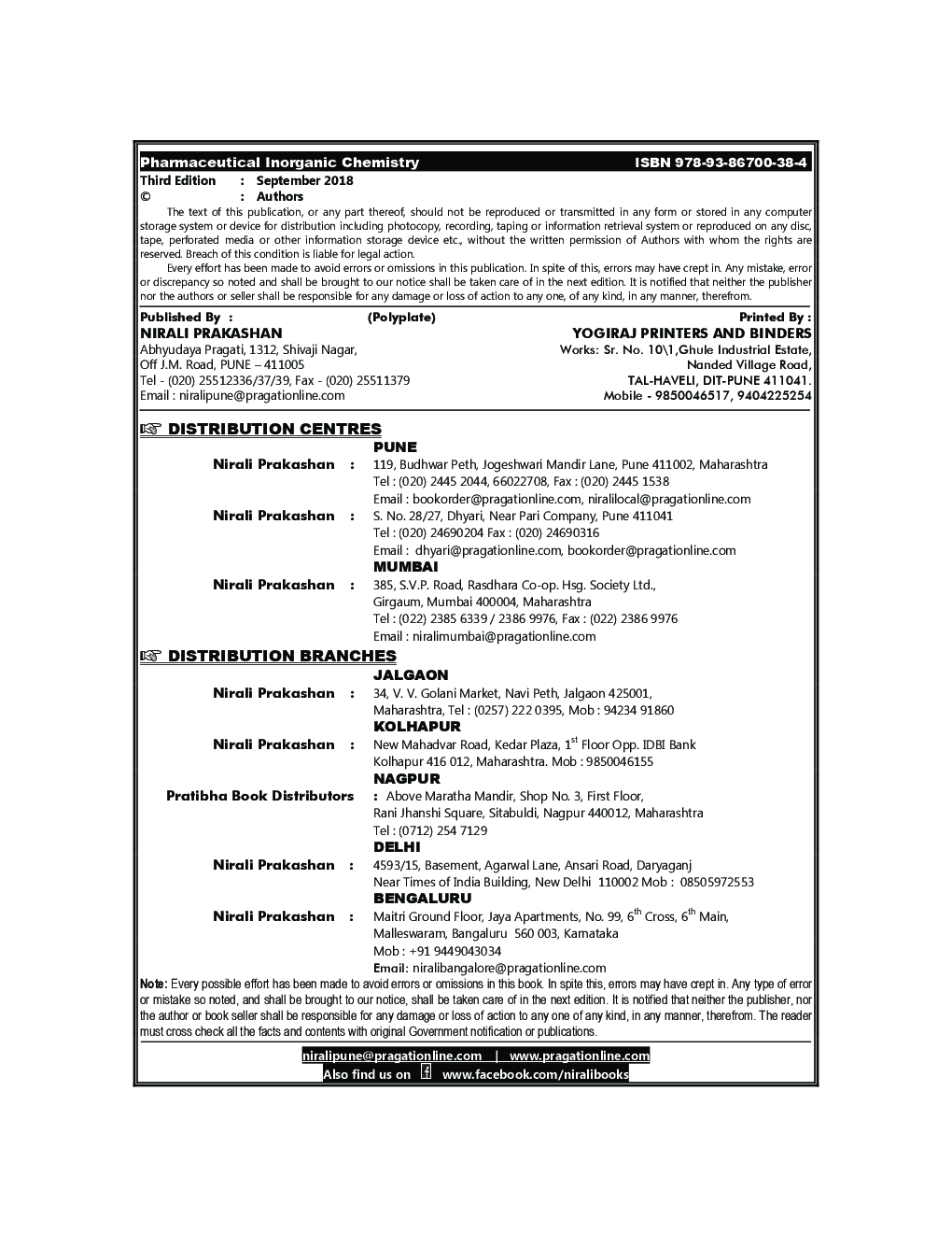 Pharmaceutical Inorganic Chemistry - Page 3