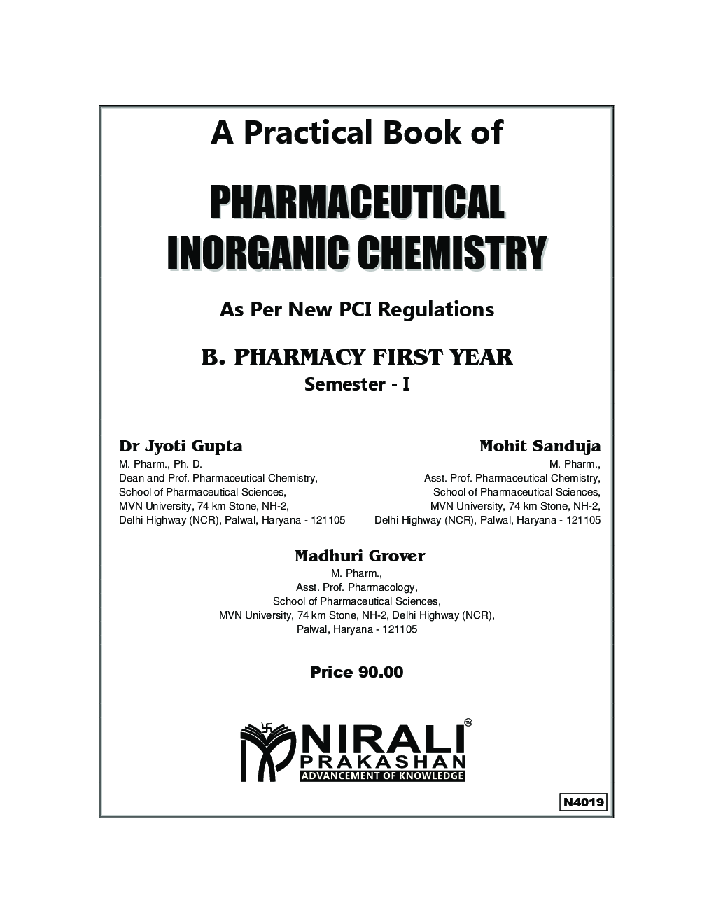 Pharmaceutical Inorganic Chemistry (Practical) - Page 2