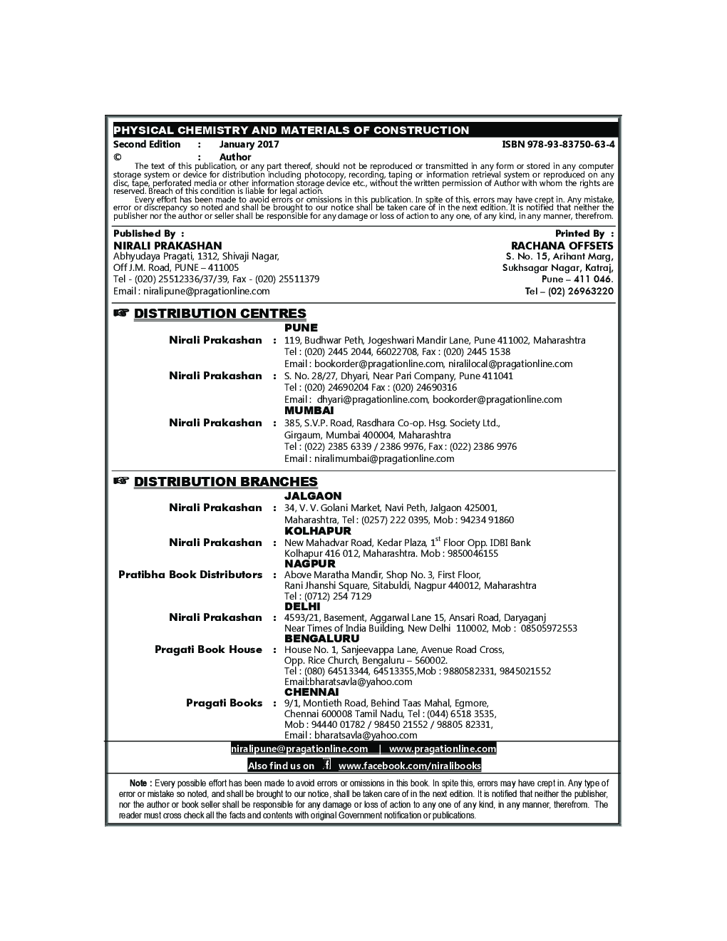 Physical Chemistry And Materials Of Construction - Page 3