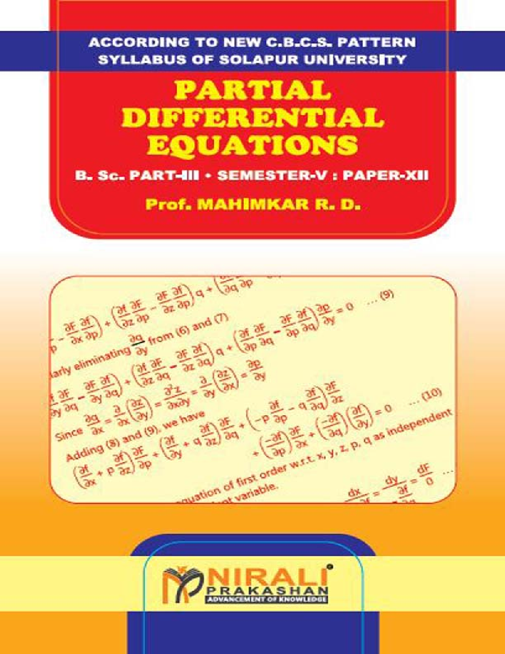 Partial Differential Equations Mathematics - Paper - XII - Page 1