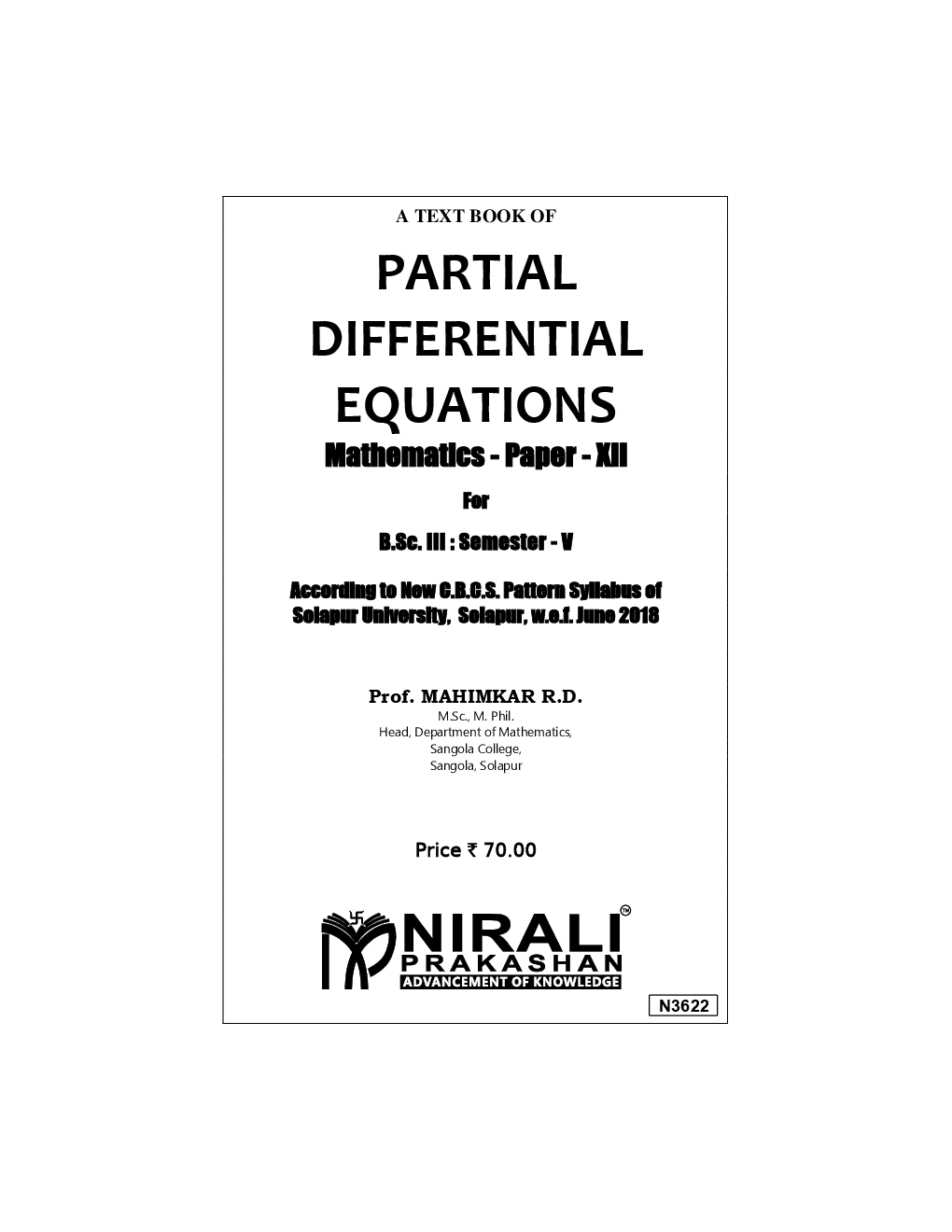 Partial Differential Equations Mathematics - Paper - XII - Page 2