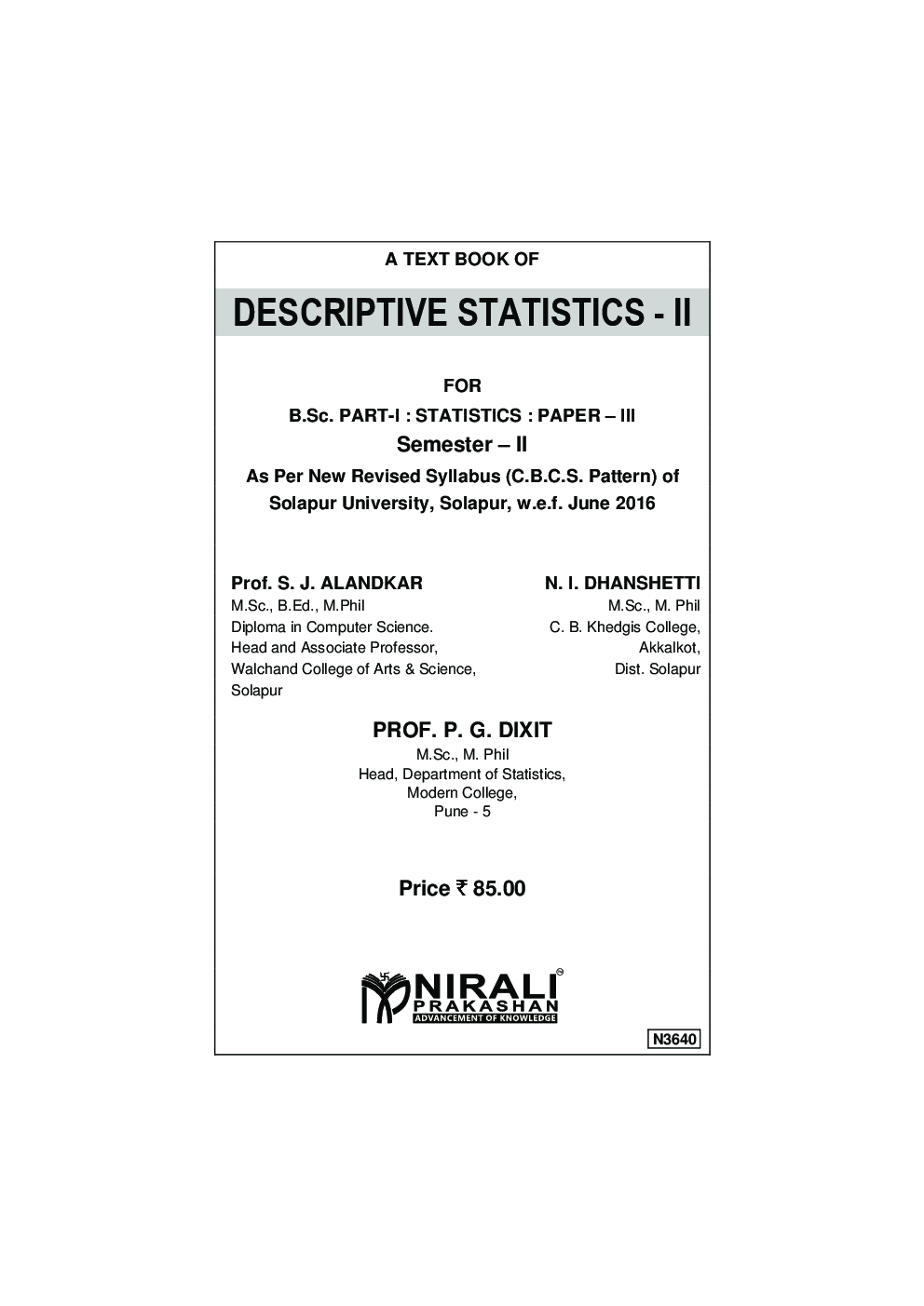 Descriptive Statistics - II - Page 2