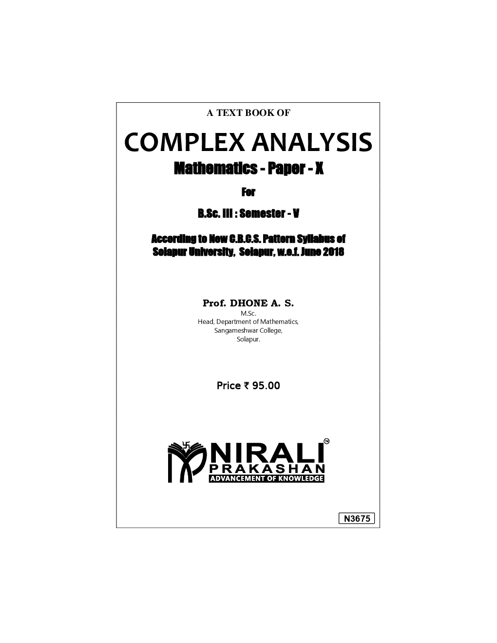 Complex Analysis Mathematics Paper - X - Page 2