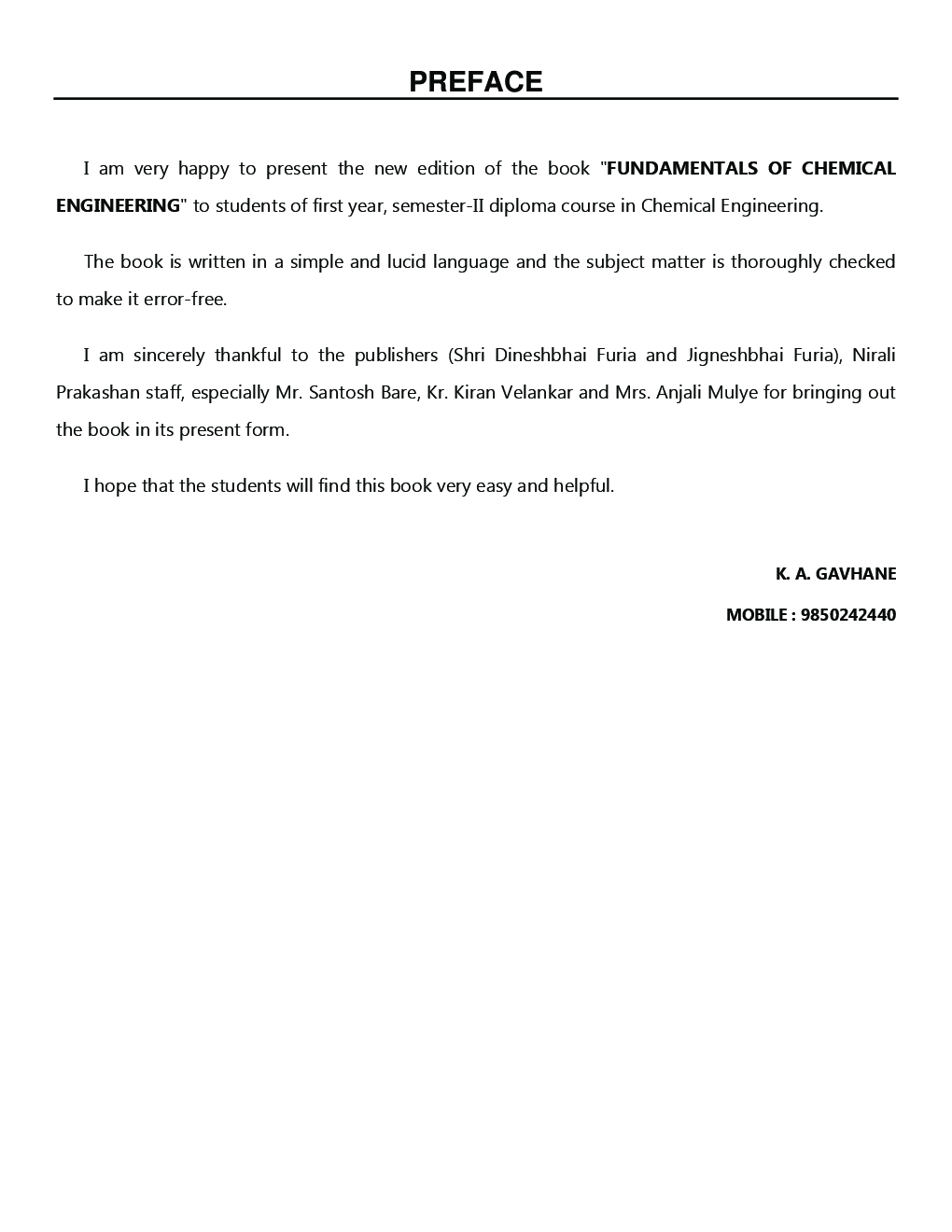 Fundamentals Of Chemical Engineering - Page 4