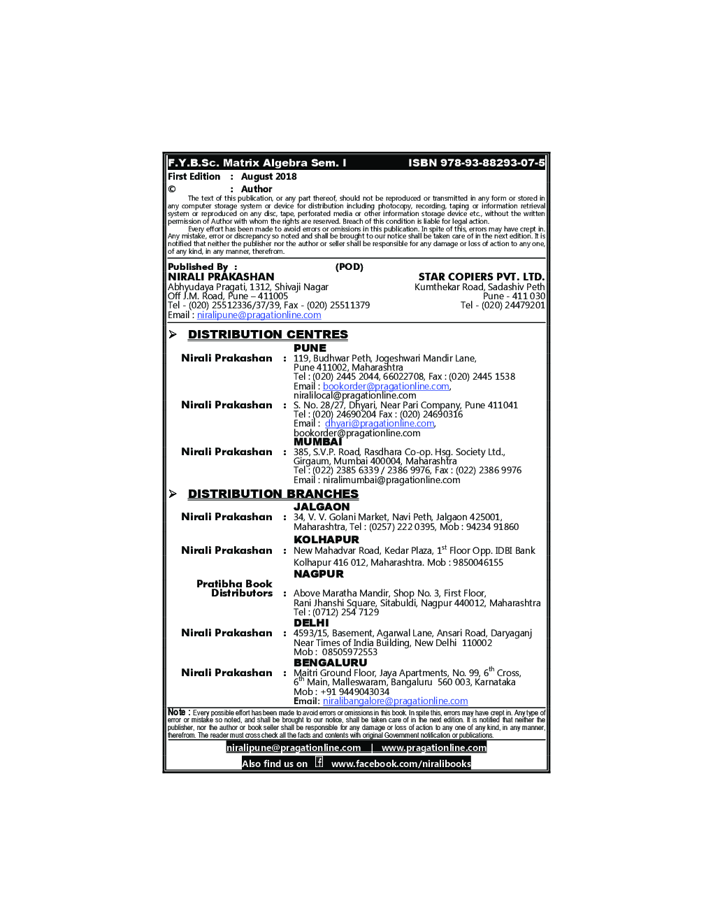 Matrix Algebra - Page 3