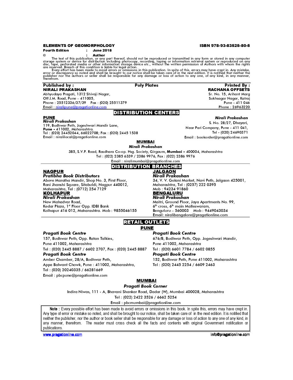 A Text Book Of Elements Of Geomorphology - Page 3