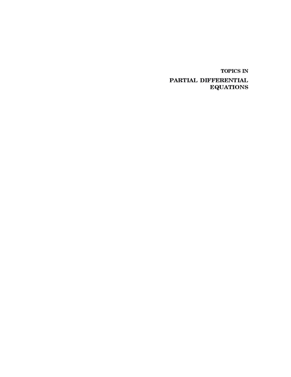 Topics In Partial Differential Equations - Page 3